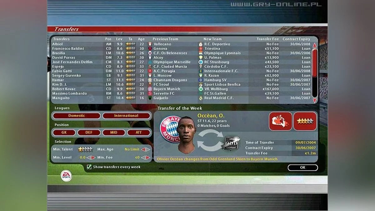 Скриншоты из Total Club Manager 2005 / Картинка 19
