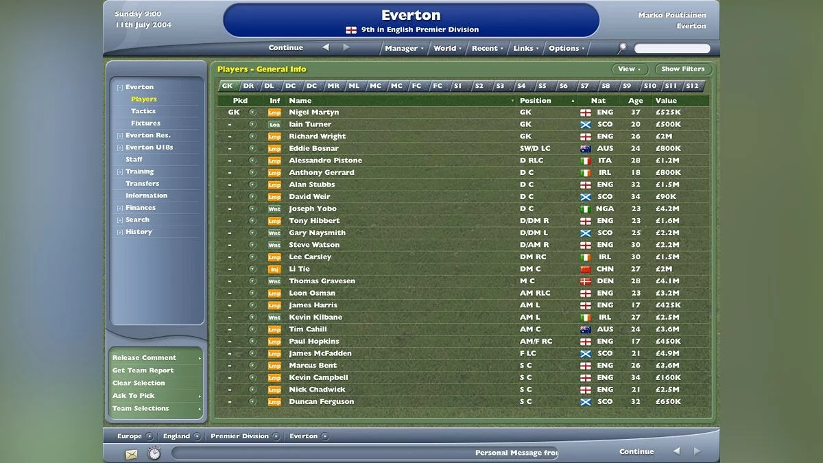 Скриншоты из Worldwide Soccer Manager 2005 / Картинка 14