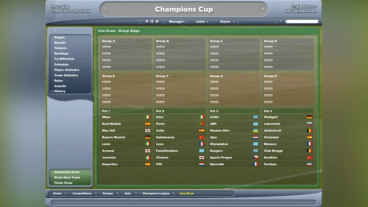 Скриншоты из Worldwide Soccer Manager 2005 / Картинка 5