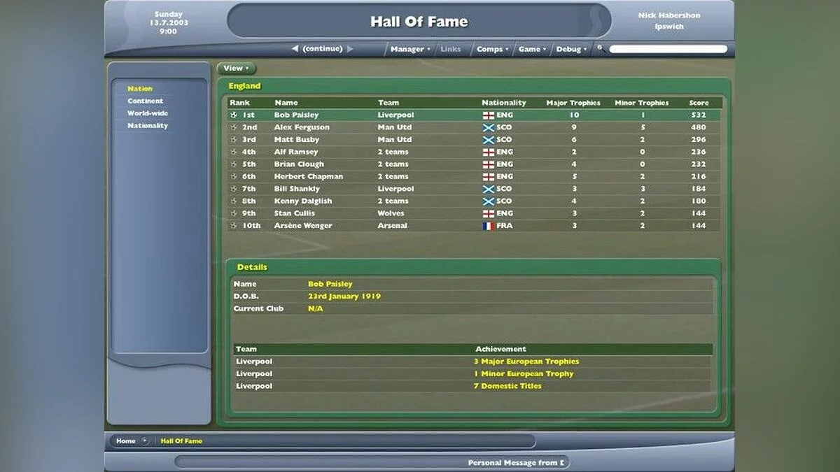 Скриншоты из Worldwide Soccer Manager 2005 / Картинка 7