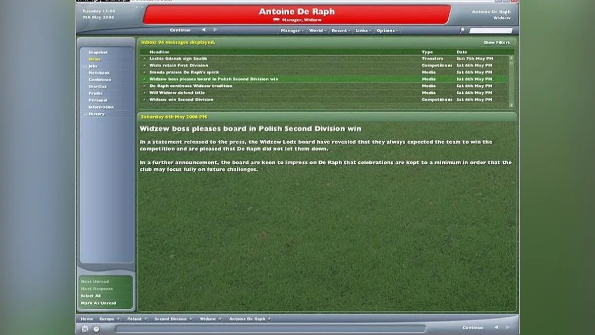 Скриншоты из Worldwide Soccer Manager 2006 / Картинка 23