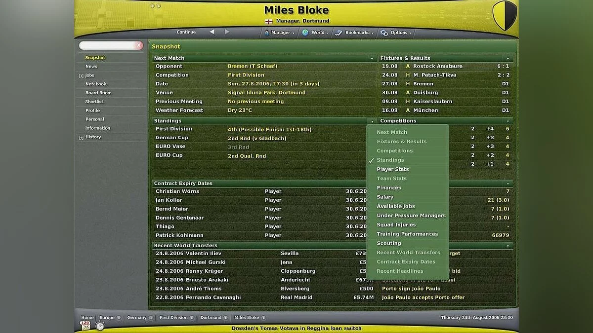 Скриншоты из Worldwide Soccer Manager 2007 / Картинка 18