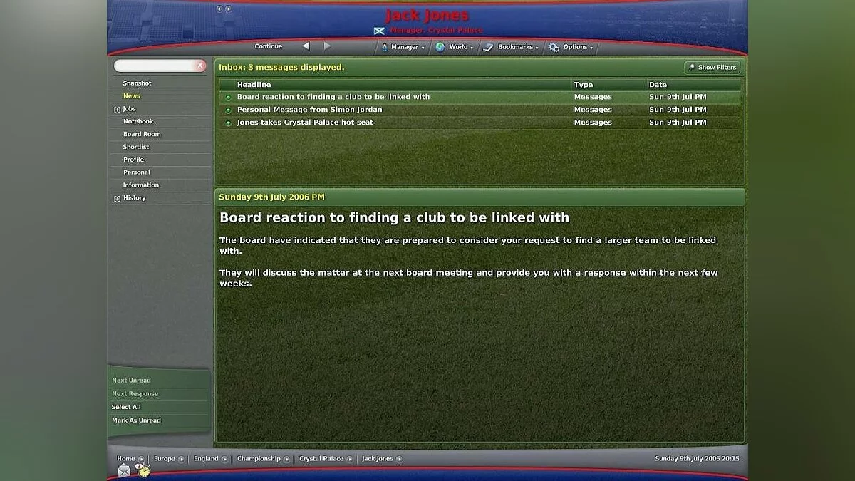 Скриншоты из Worldwide Soccer Manager 2007 / Картинка 19