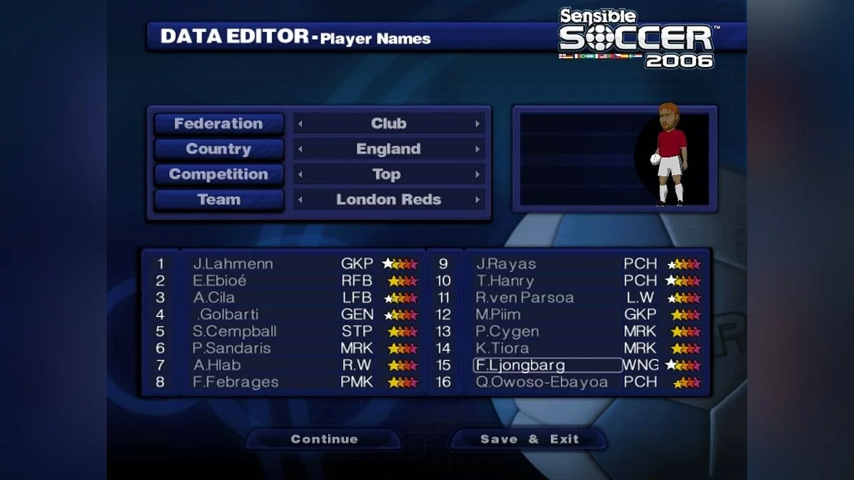 Скриншоты из Sensible Soccer 2006 / Картинка 33