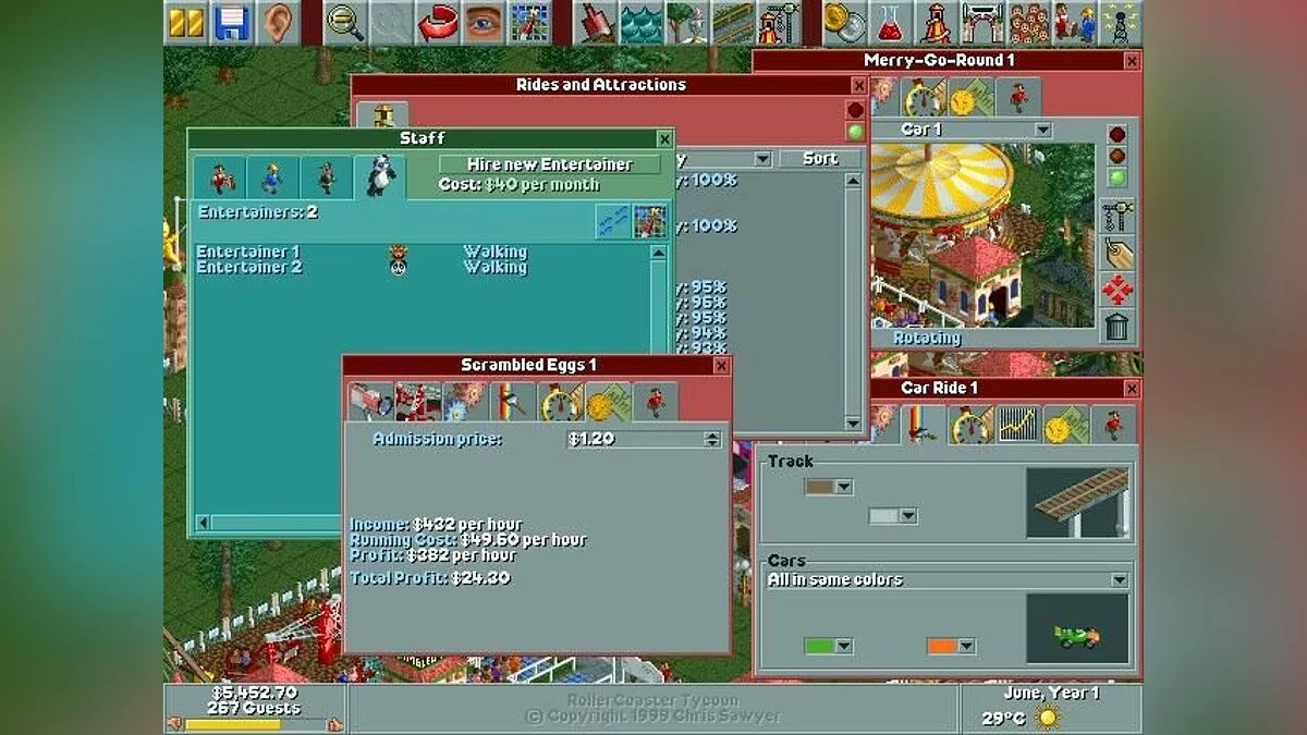 Скриншоты из RollerCoaster Tycoon / Картинка 58