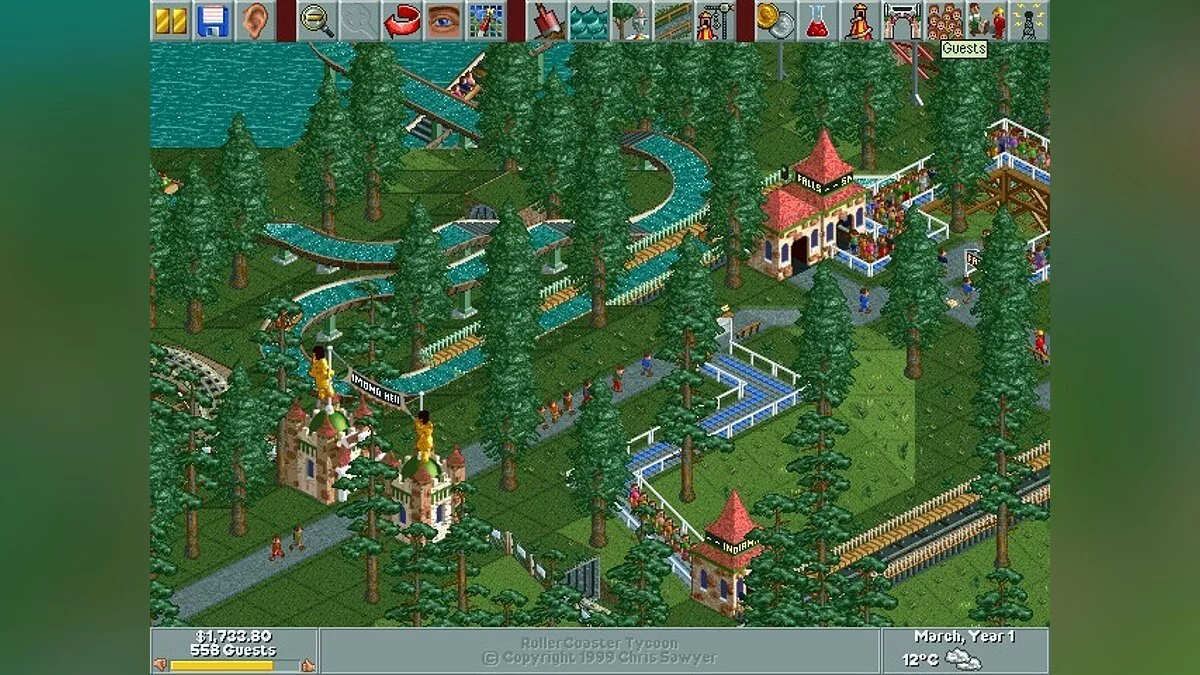 Скриншоты из RollerCoaster Tycoon / Картинка 70