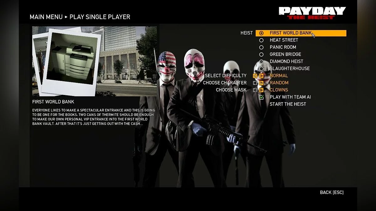 Скриншоты из PAYDAY: The Heist / Картинка 75