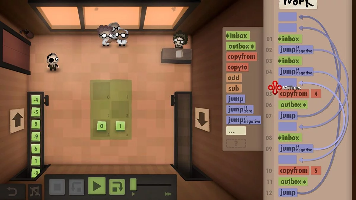 Прохождение Human Resource Machine — с уровня 14 по 28