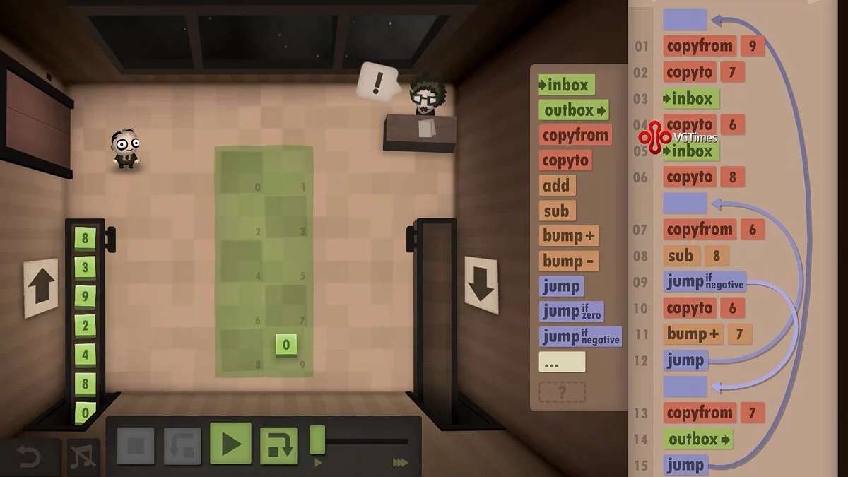 Прохождение Human Resource Machine — с уровня 14 по 28