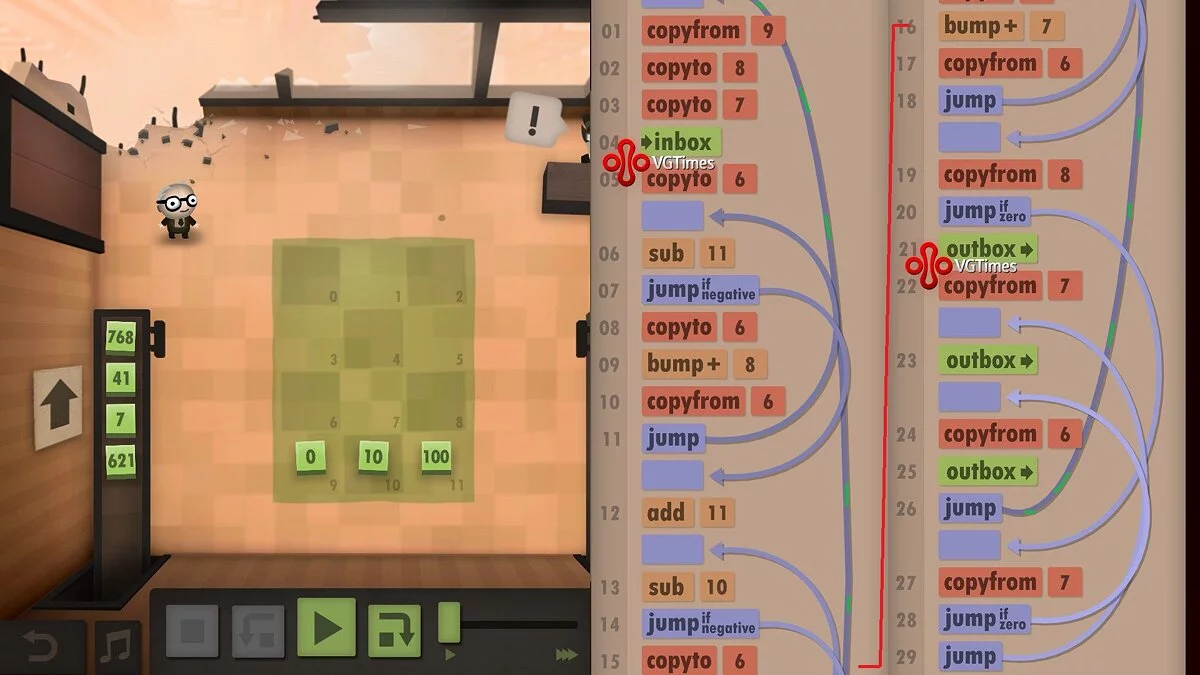 Прохождение Human Resource Machine — с уровня 29 по 41