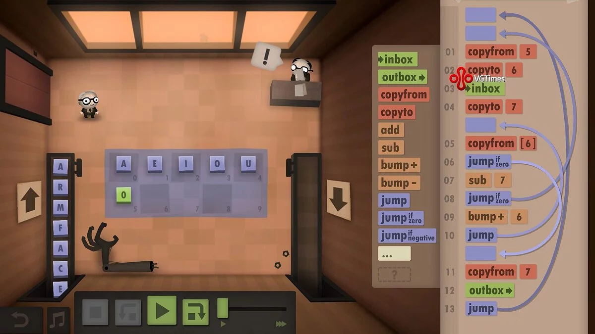 Прохождение Human Resource Machine — с уровня 29 по 41