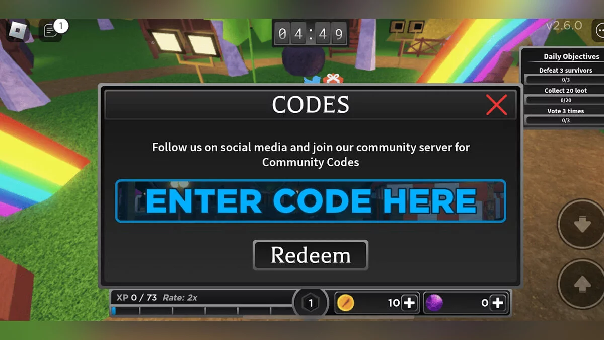 Коды для Survive The Killer Roblox