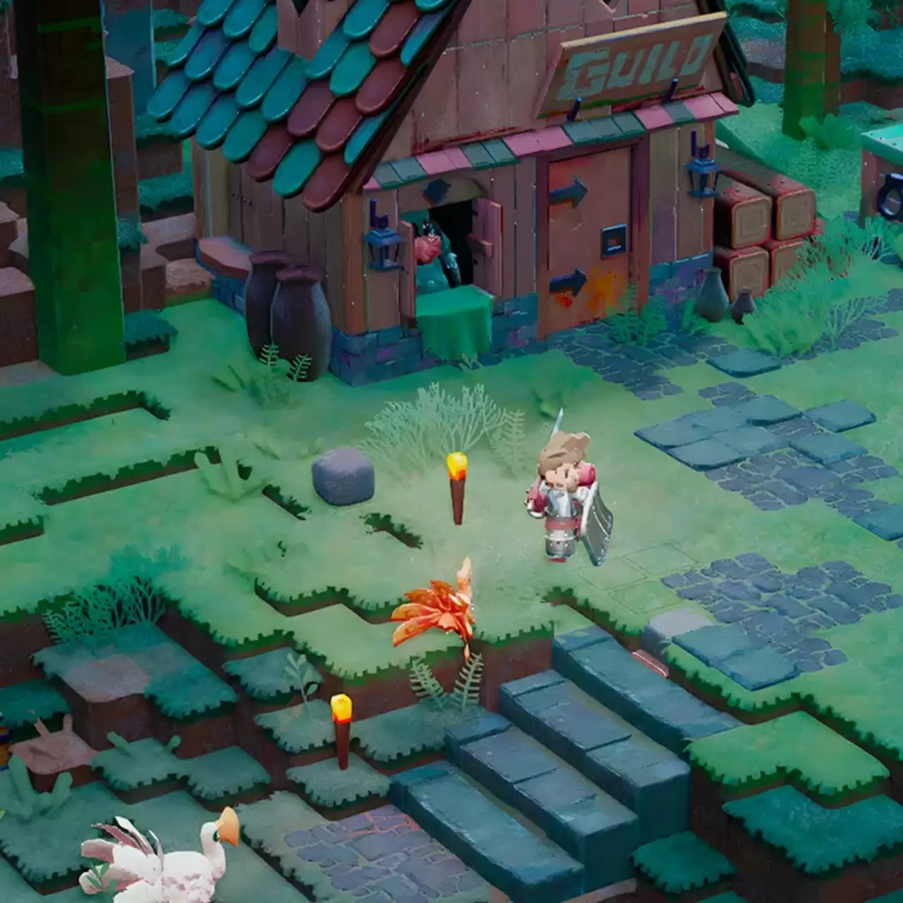 Выглядит, как смесь Minecraft и Monster Hunter — анонсирована песочница с элементами выживания Direland
