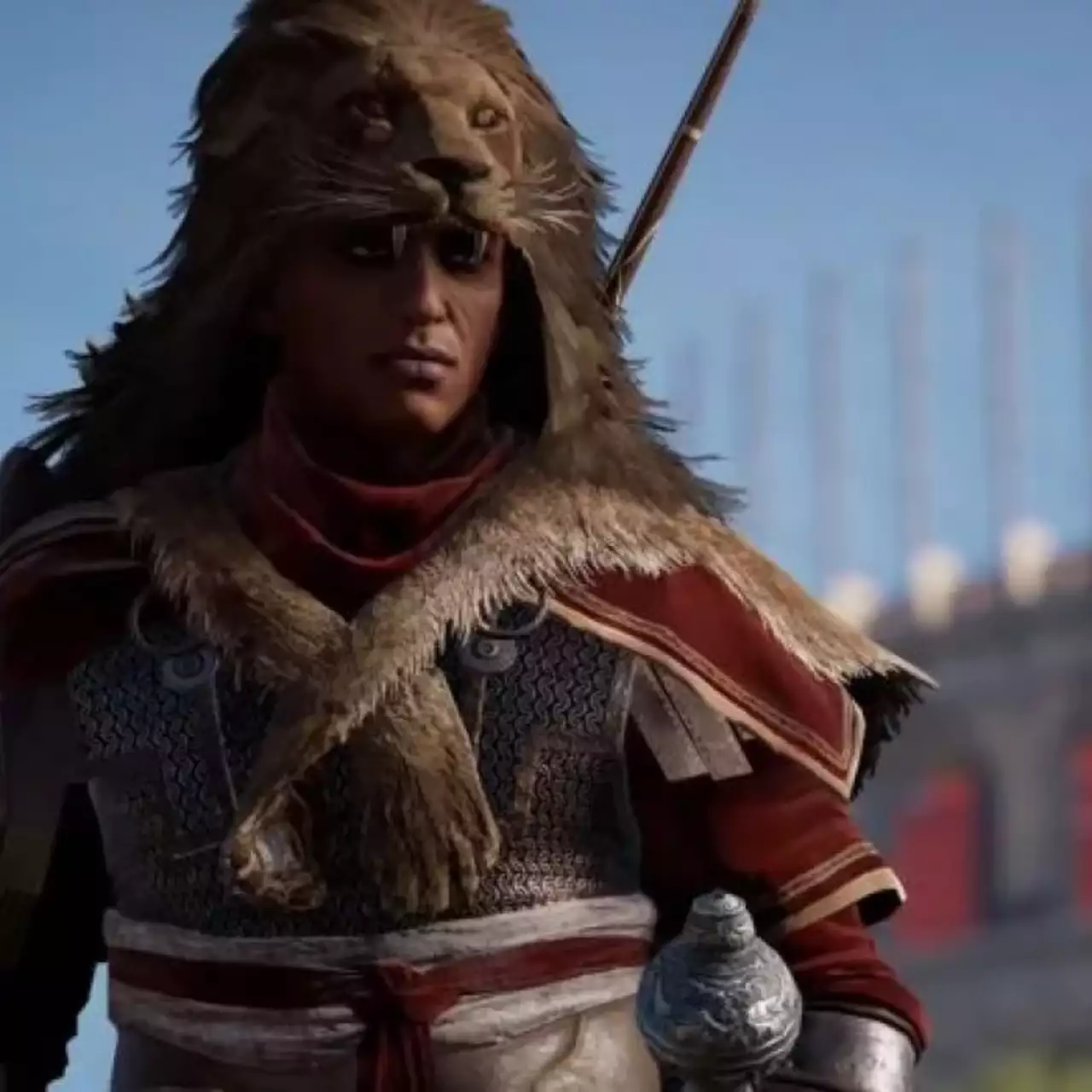 Для AC: Origins вышло DLC Roman Centurion Pack, в котором можно носить шкуру льва