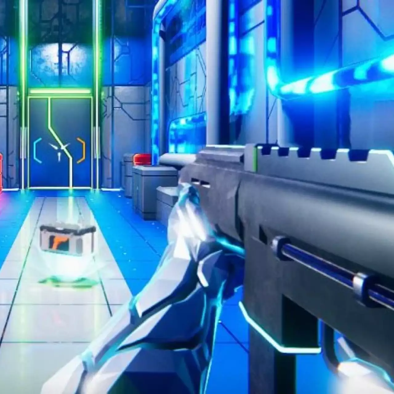 Посмотрите геймплей неонового шутера HYPERGUN, в котором герой убивает пришельцев
