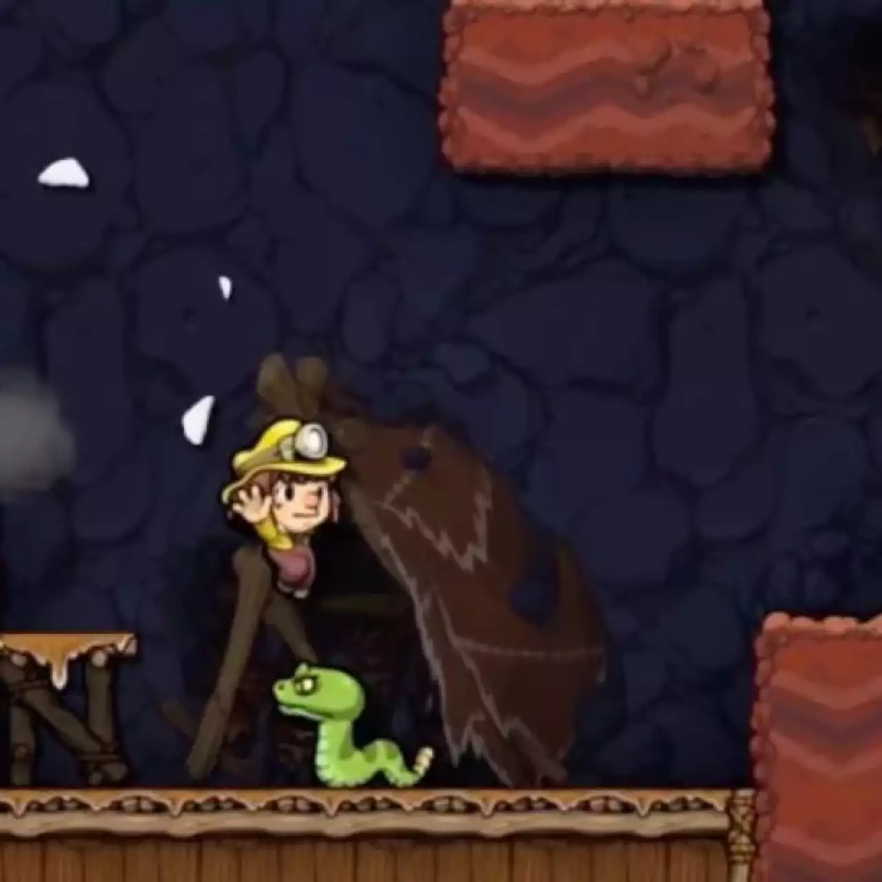 В геймплейном трейлере Spelunky 2 герои скачут верхом на индюках и стреляют котами