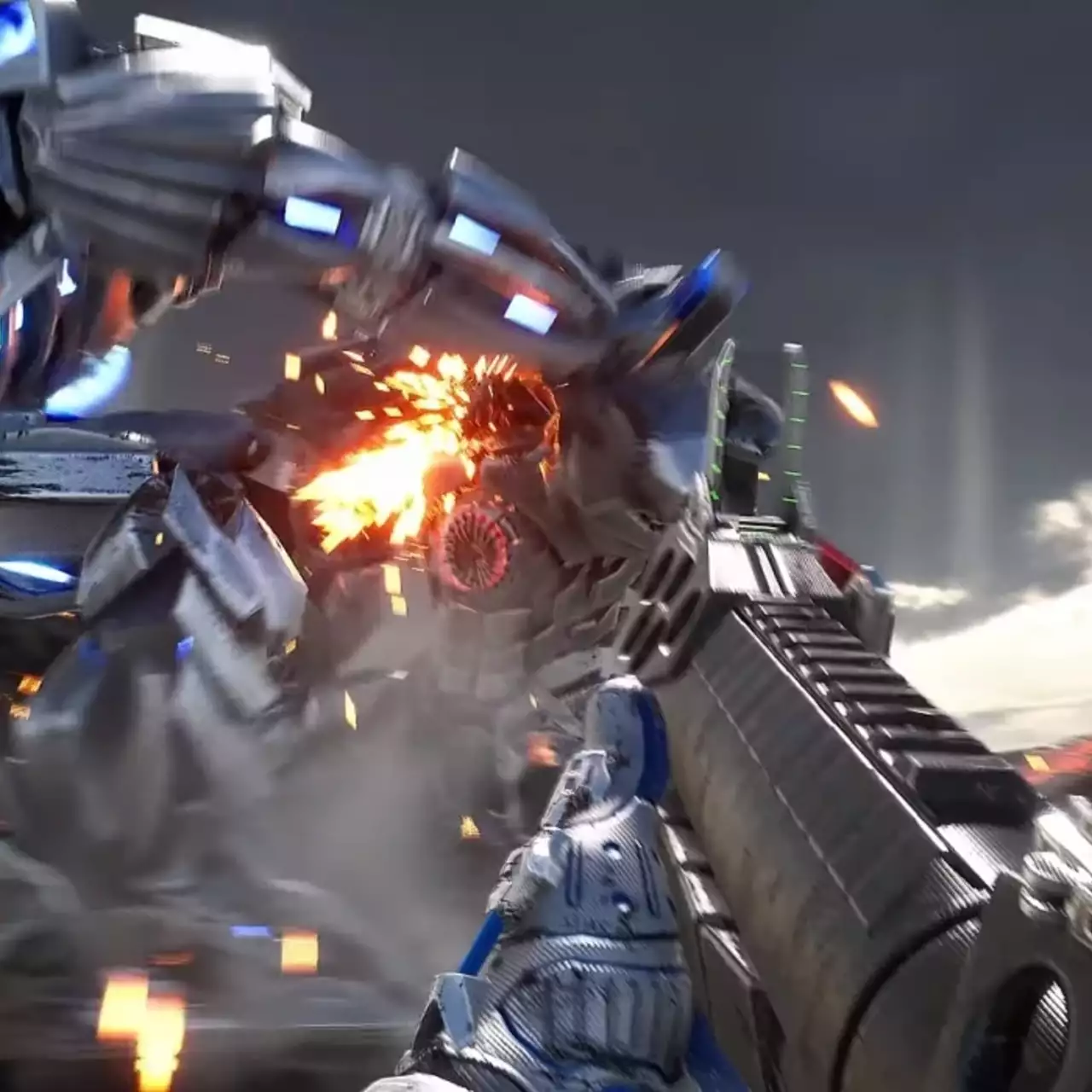 Похоже на Crysis. Опубликован ураганный трейлер шутера ExoMecha со стрельбой, машинами и вертолётами