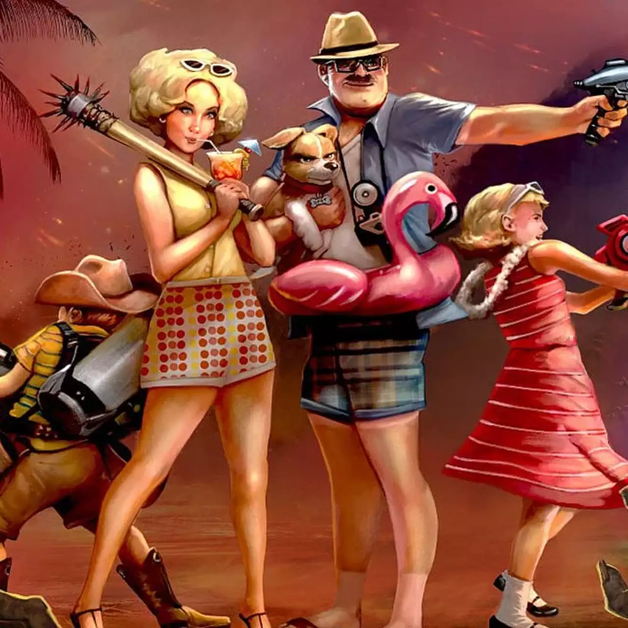 Названа дата выхода изометрического экшена Slaycation Paradise про семью, которая путешествует по умирающим мирам
