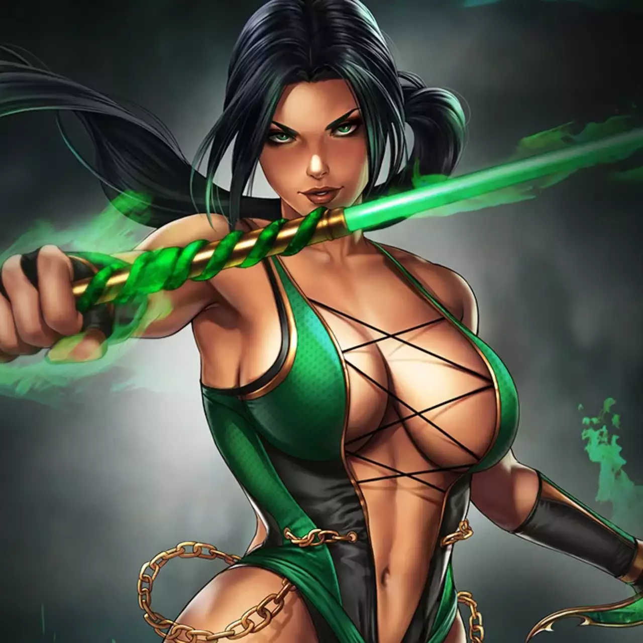 Дизайнер персонажей показал другую версию Джейд из Mortal Kombat без маски. Он вдохновился игрой 2004 года