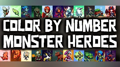 Color by Number - Monster Heroes