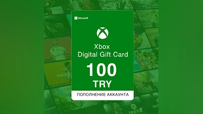 Пополнение кошелька Xbox. Подарочная карта активации 100 TRY. Для региона Турция.