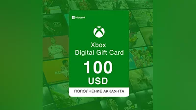 Пополнение кошелька Xbox. Подарочная карта активации 100 USD. Для региона США.