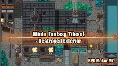 RPG Maker MZ - Winlu Fantasy Tileset - Destroyed Exterior