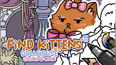 FIND KITTENS 11: Dollhouse - Coloring Book